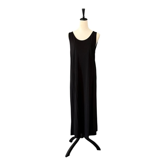 COS Black Sleeveless Keyhole Back Stretch Jersey Relaxed Fit Maxi Dress Small - Picture 3 of 15